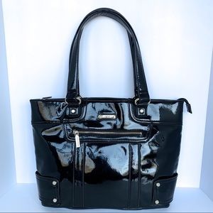 Anne Klein Black Vinyl Purse